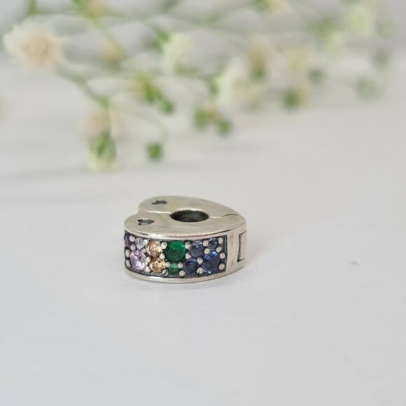Pandora Rainbow Pave Heart Clip ONLY 3 in Stock - Picture 2 of 5